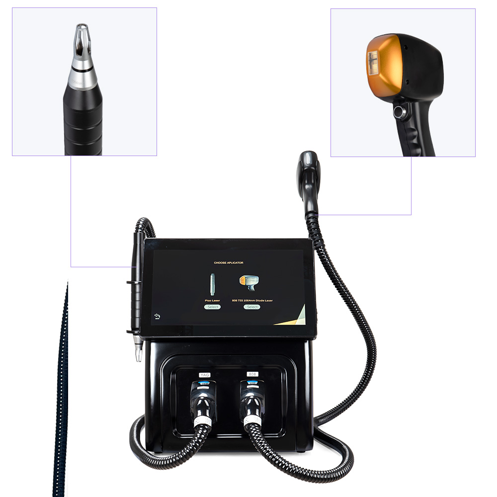2 In 1 Pro Laser Hair Removal Machine For Hair Tattoo Removal Skin Rejuvenation